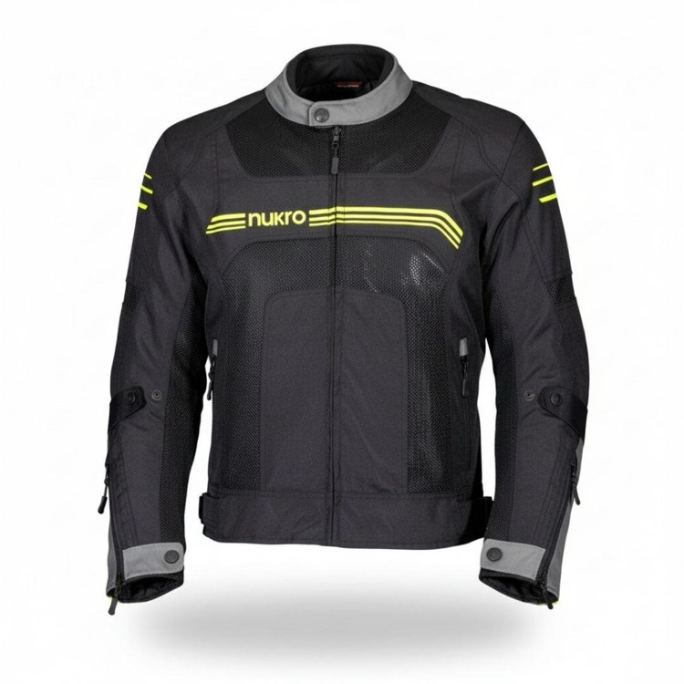 Nukrowear Guardio Sarı Erkek 3 Mevsim Motosiklet Ceketi