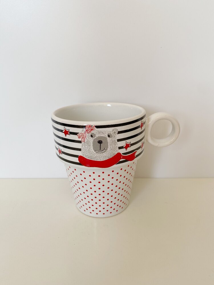 Teddy Bear Kupa-Çizgili