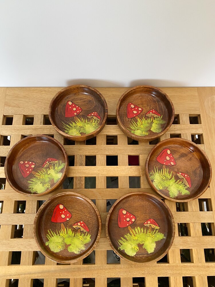 Mantar Desenli Çerezlik-İkili Set