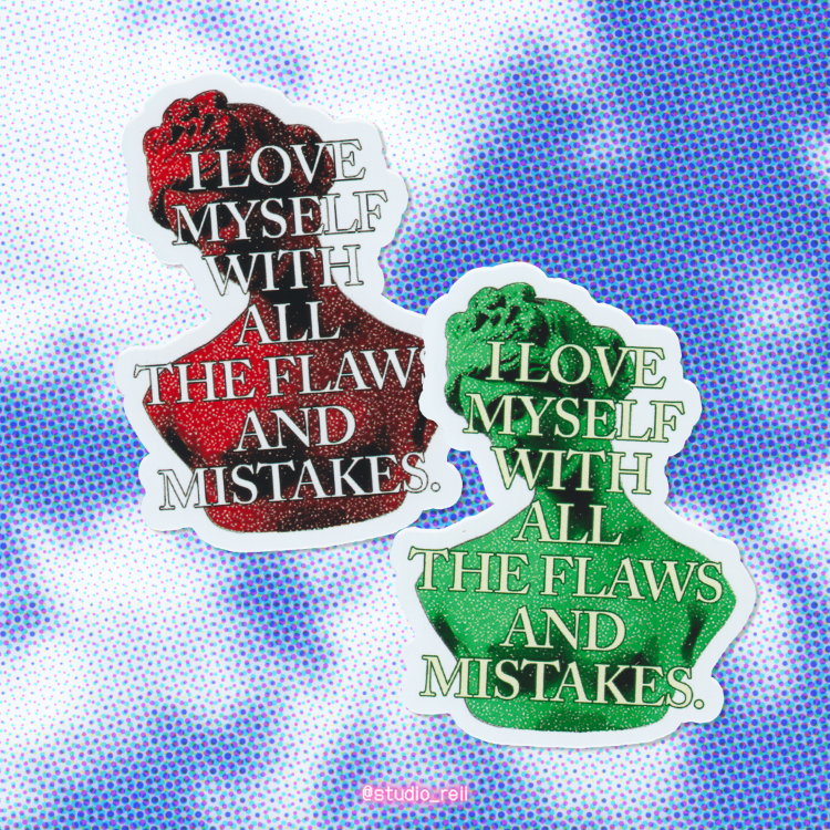 'i love myself' tekli sticker