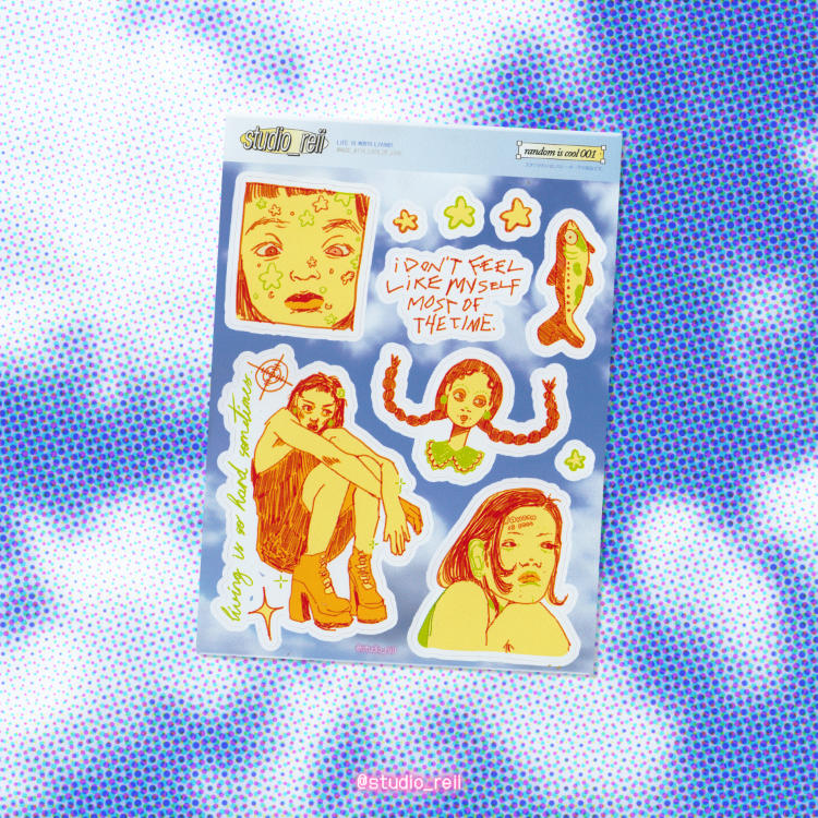 'random is cool' sticker