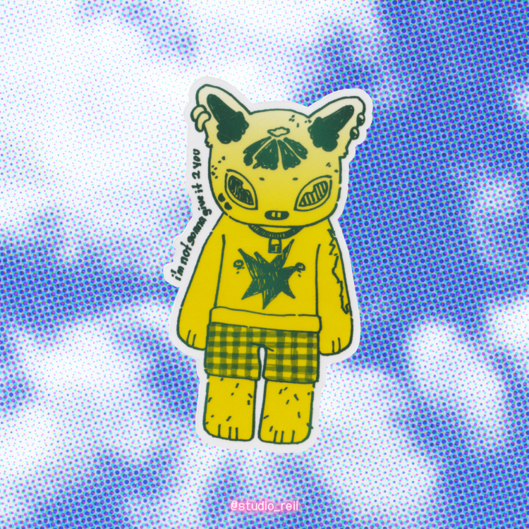 'im not' şeffaf sticker