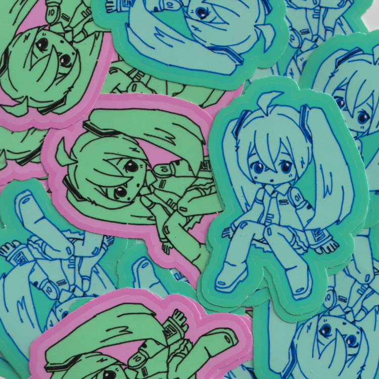 'miku' şeffaf sticker