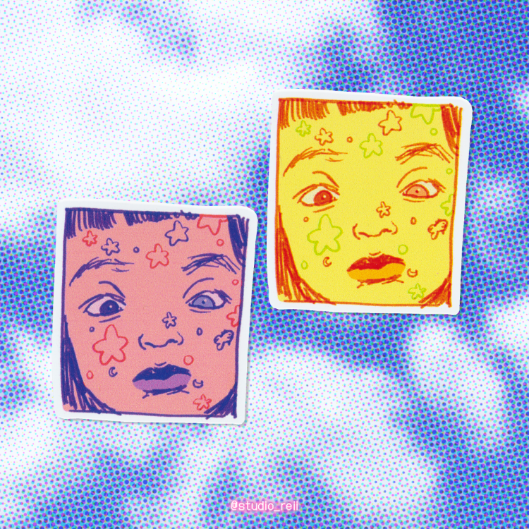 'portre' sticker seti