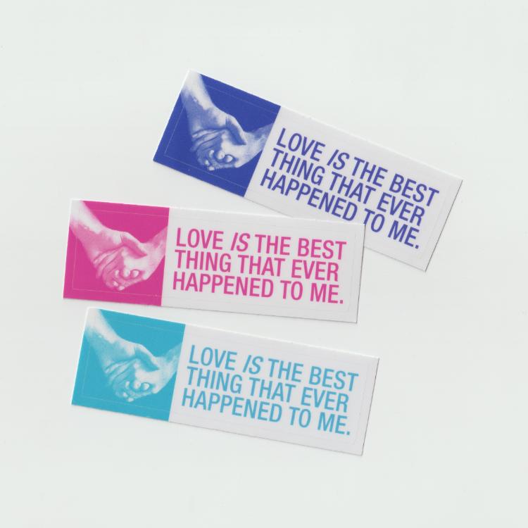 'love is the best thing' şeffaf sticker
