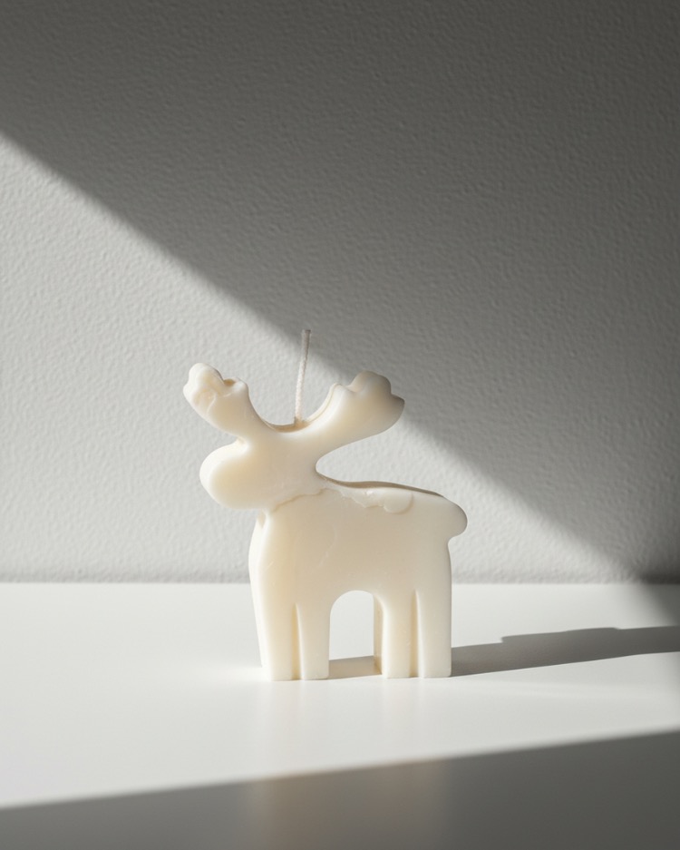 Winter Reindeer Candle