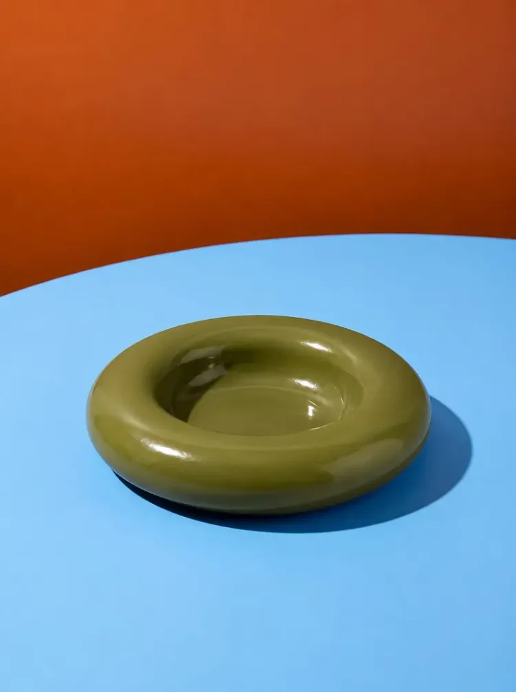 Doughnut Dekoratif Takı Tabağı Yağ Yeşili