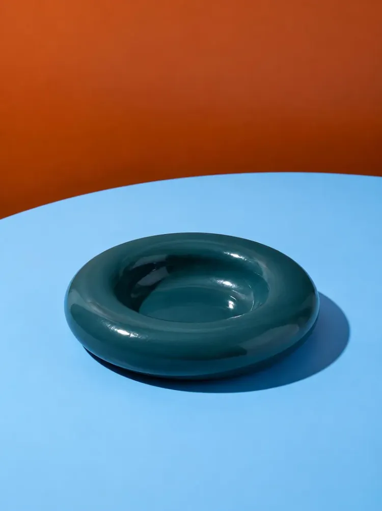 Doughnut Dekoratif Takı Tabağı Petrol Mavi