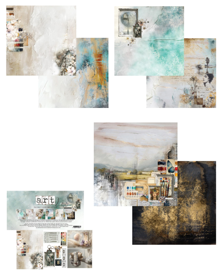 Art 2 Scrapbooking Kağıt Seti, 30,5 × 30,5 cm