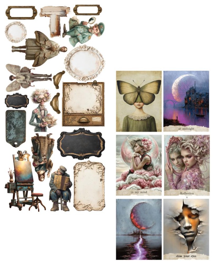Junk Journal Seti – 30,5 × 15 cm, Art 2