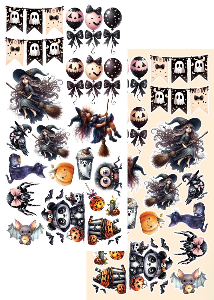 Scrapbooking Kağıdı seti “Trick or Treat – Happy Halloween”