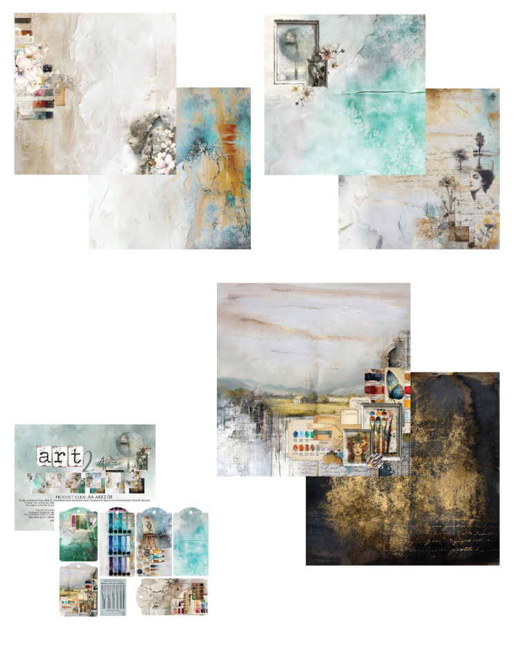 Art 2 Scrapbooking Kağıt Seti, 20 × 20 cm