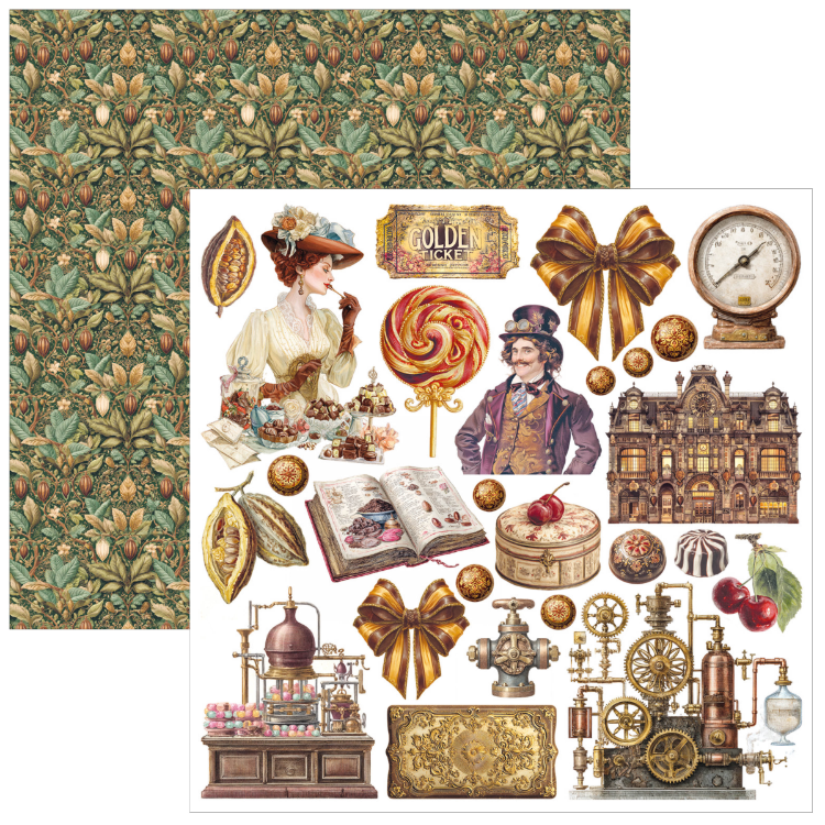 Chocolate Wanderlust – Fussy Cut Paper Pad 6×6"