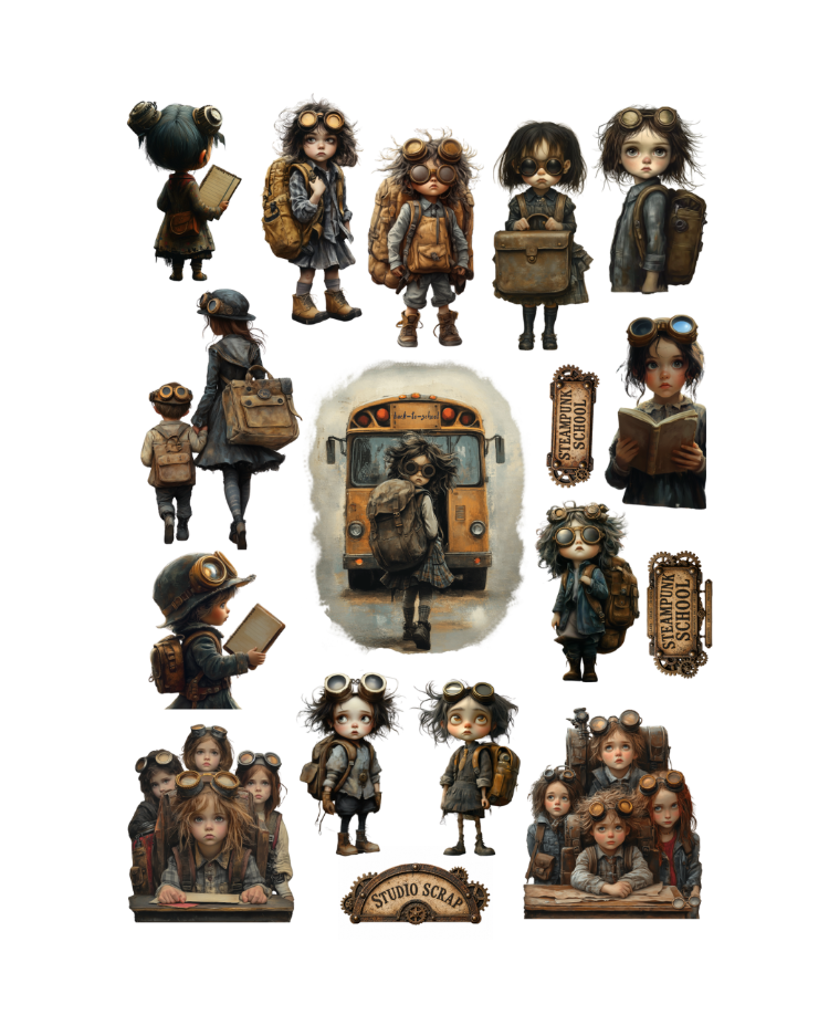 ° 7 Eylül’den itibaren satışta!° “Steampunk School” Dekoratif Çıkartma Seti A4