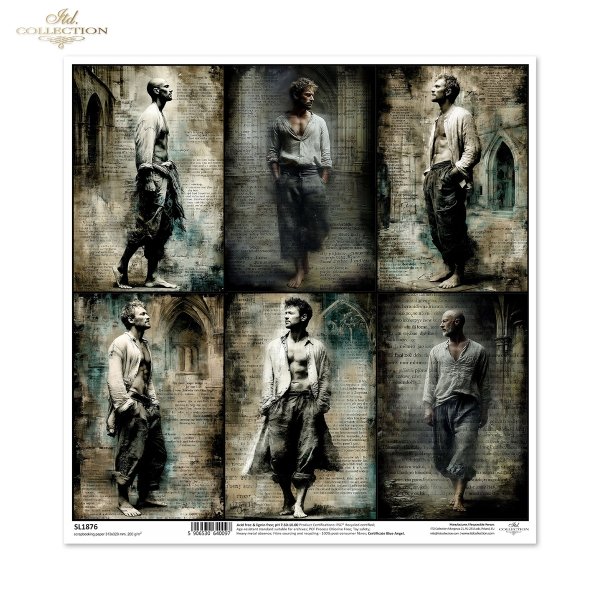 Scrapbooking kağıdı ITD Collection SL1876
