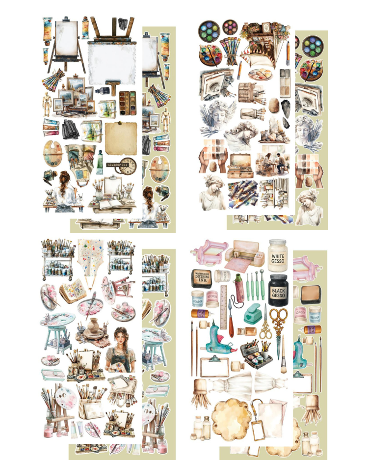 Scrapbooking kağıdı set Art 2 30,5 × 15 cm