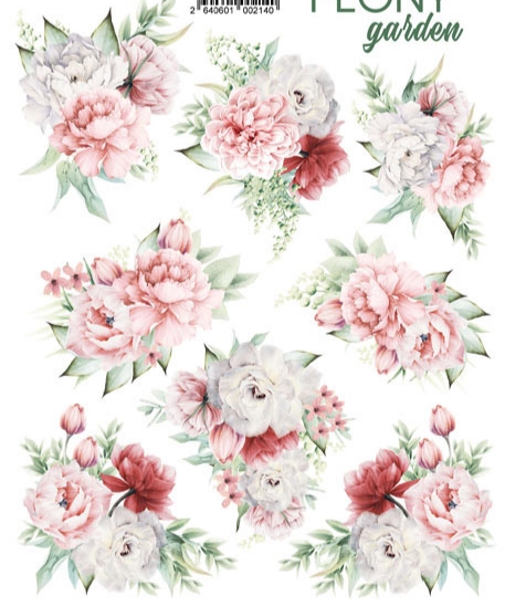 Sticker seti Peony garden #020