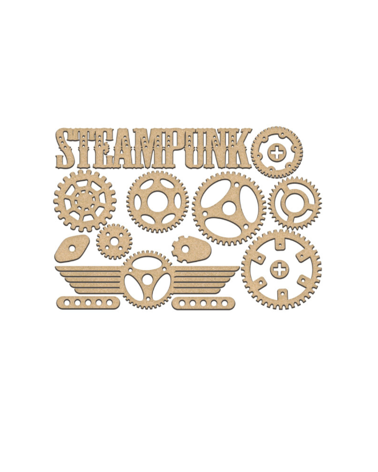 Steampunk Dekoratif Figür Seti – Shadow Box, Organizer ve Sanat Objeleri için