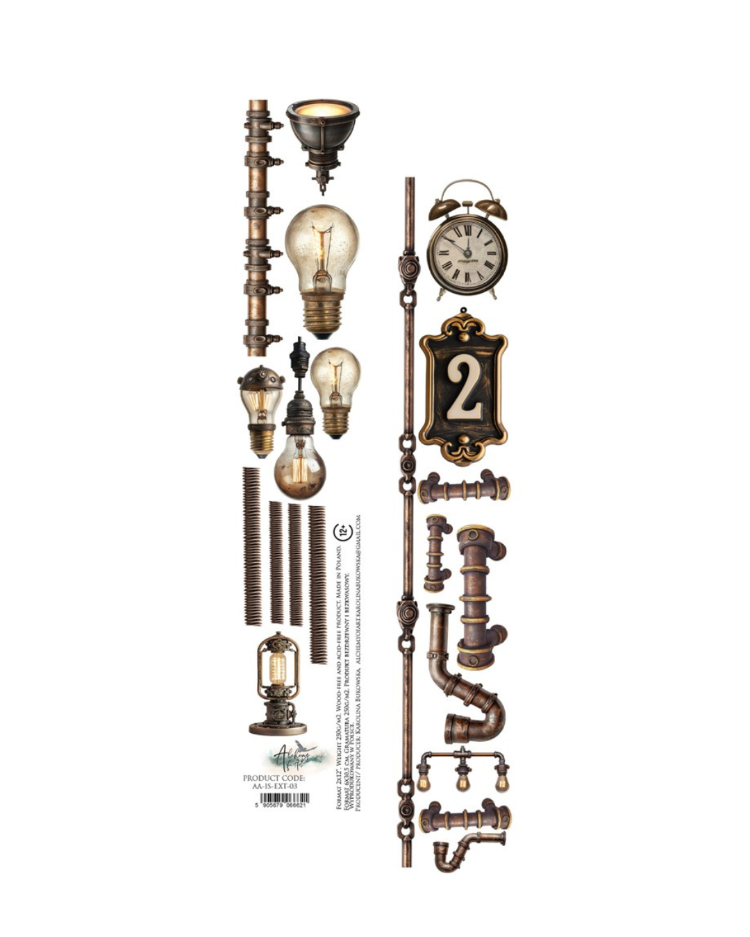 Scrapbooking kağıdı 1 sayfa EXT-03