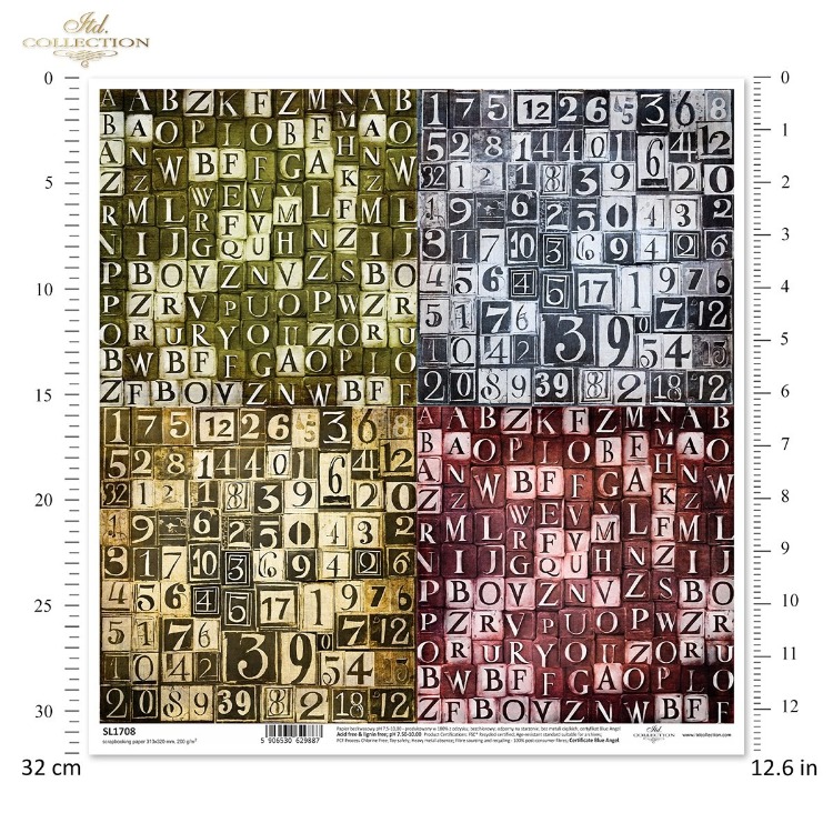 Scrapbooking kağıdı SL1708