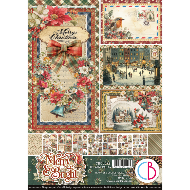Merry & Bright Creative Pad – A4