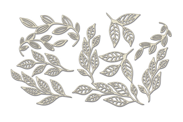 Yapraklar Chipboard Seti 10x15 cm – #490