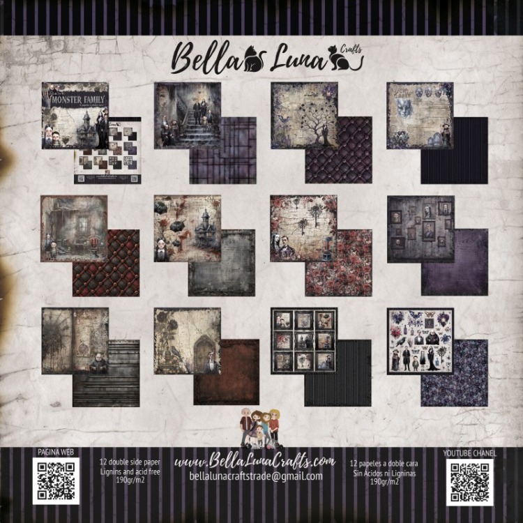 BELLALUNA MONSTER FAMILY COLLECTION 8″×8″