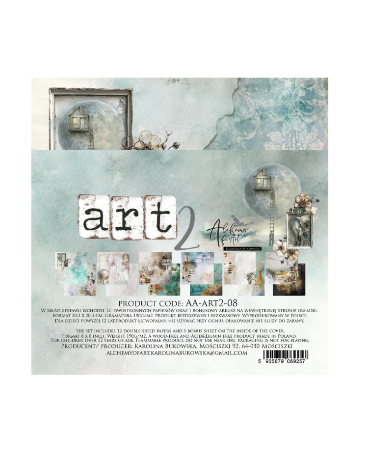 Art 2 Scrapbooking Kağıt Seti, 20 × 20 cm