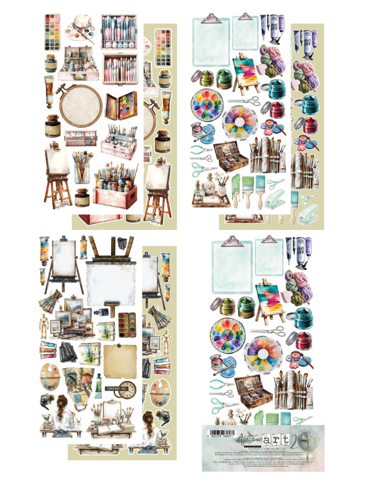 Scrapbooking kağıdı set Art 2 30,5 × 15 cm