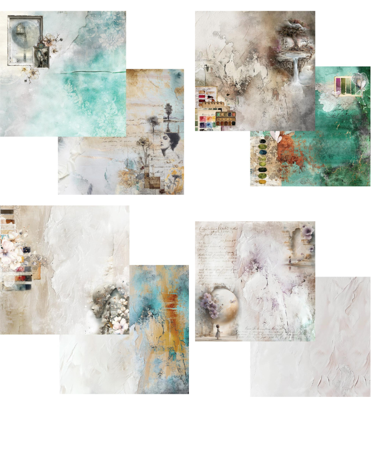 Art 2 Scrapbooking Kağıt Seti, 20 × 20 cm