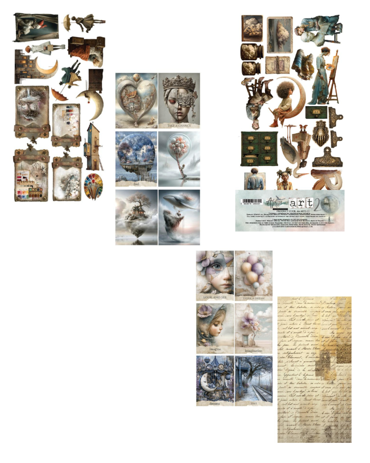 Junk Journal Seti – 30,5 × 15 cm, Art 2