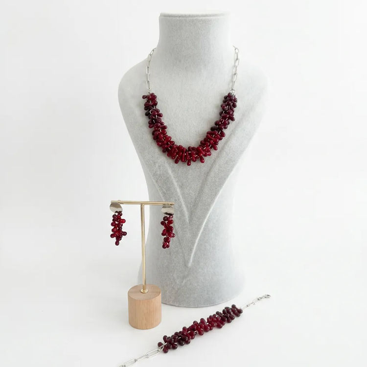 Noctura /Ember – Handmade Murano Glass Jewelry Set