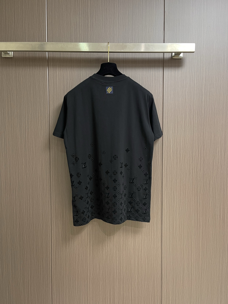 Louis Vuitton Gradient Embossed Crew Neck Short-Sleeve T-Shirt