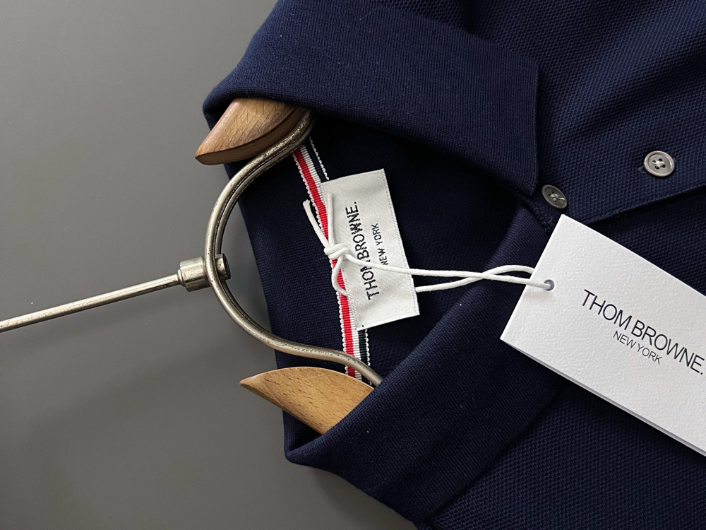 Thom Browne Short-Sleeve Polo T-Shirt