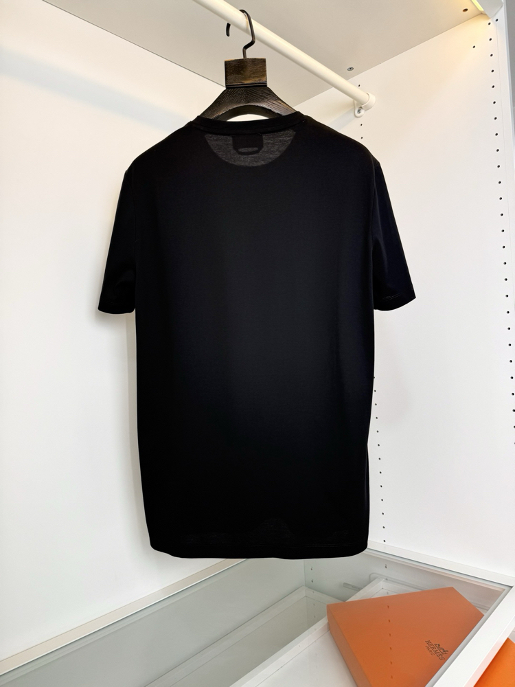 Hermes Heavy Metal Horse Crew Neck Short Sleeve T-Shirt