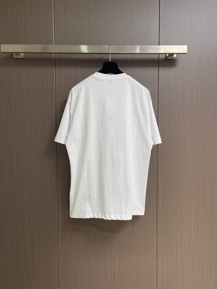 Balenciaga Splatter Embroidery Short-Sleeve T-Shirt