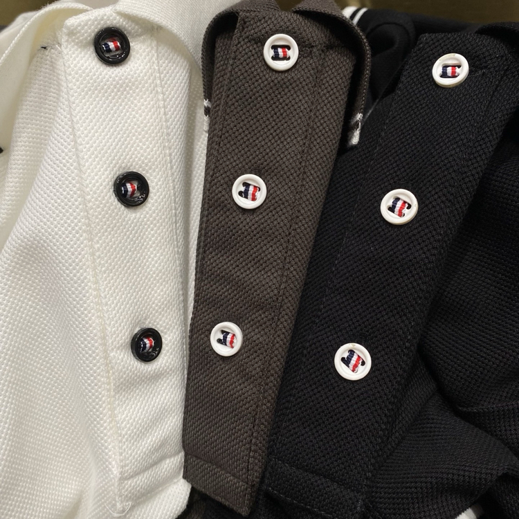 Moncler Classic Light Business Elite Casual Three-Button Lapel Short-Sleeve T-Shirt