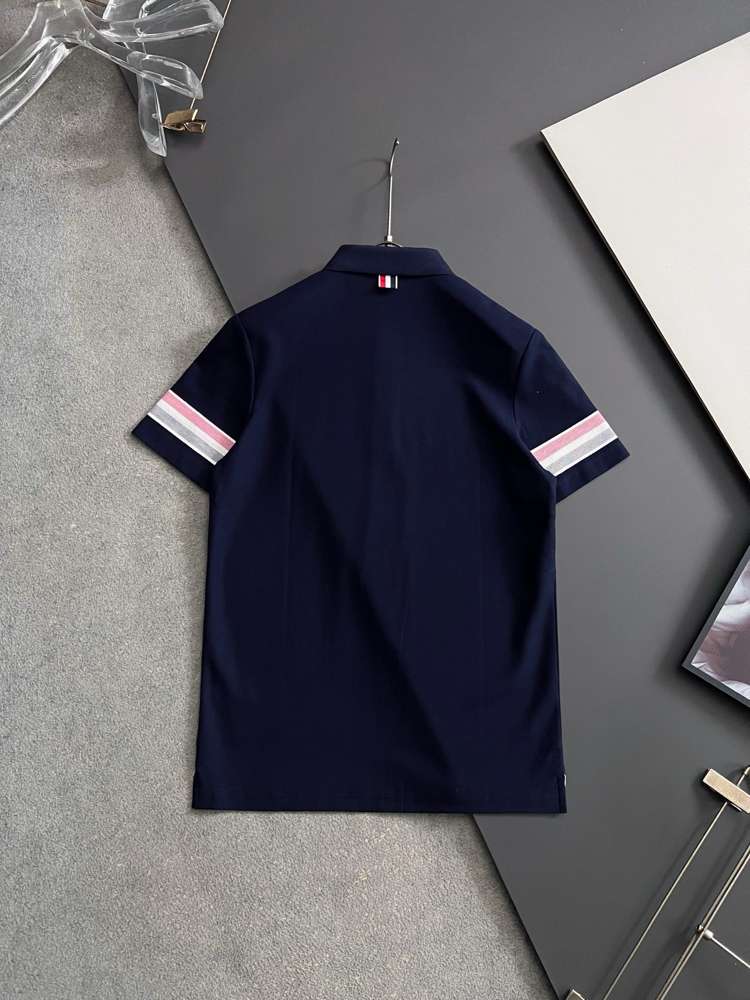 Thom Browne Short-Sleeve Polo T-Shirt