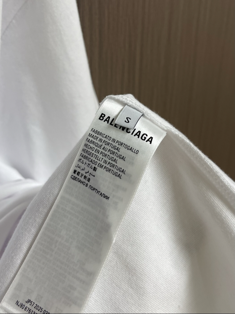 Balenciaga Splatter Embroidery Short-Sleeve T-Shirt
