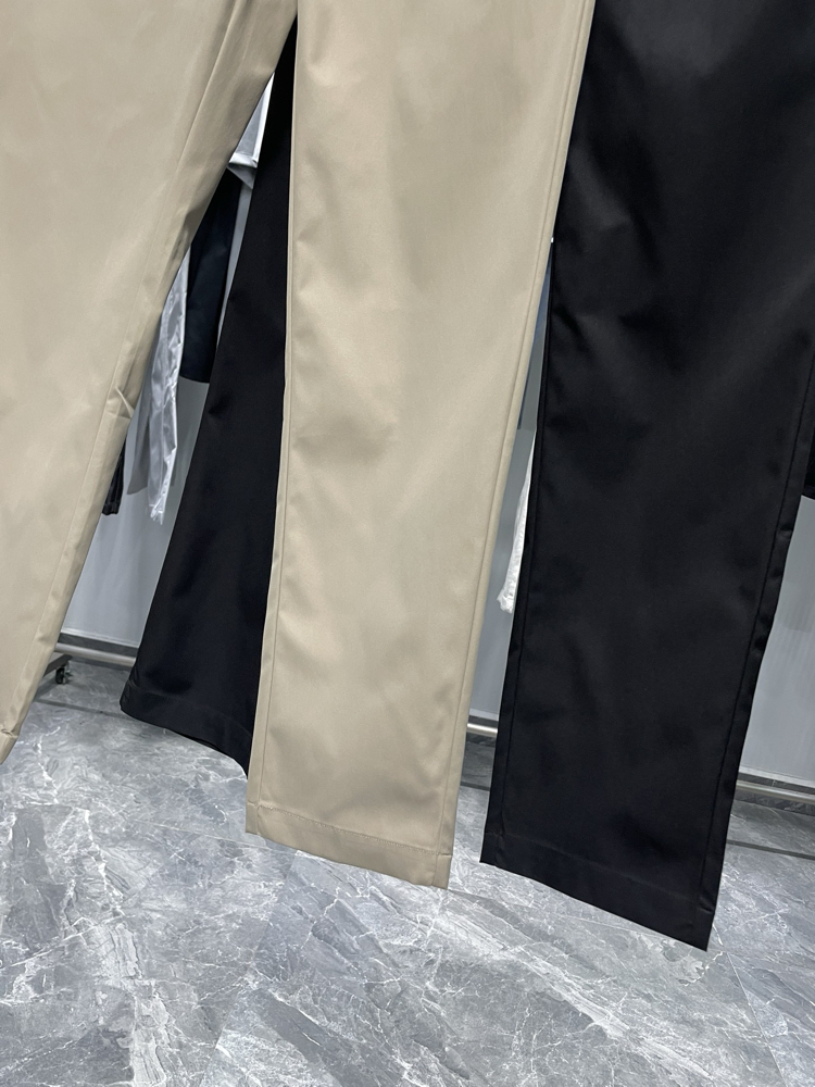 Prada Technical Twill Cotton Drawstring Casual Pants