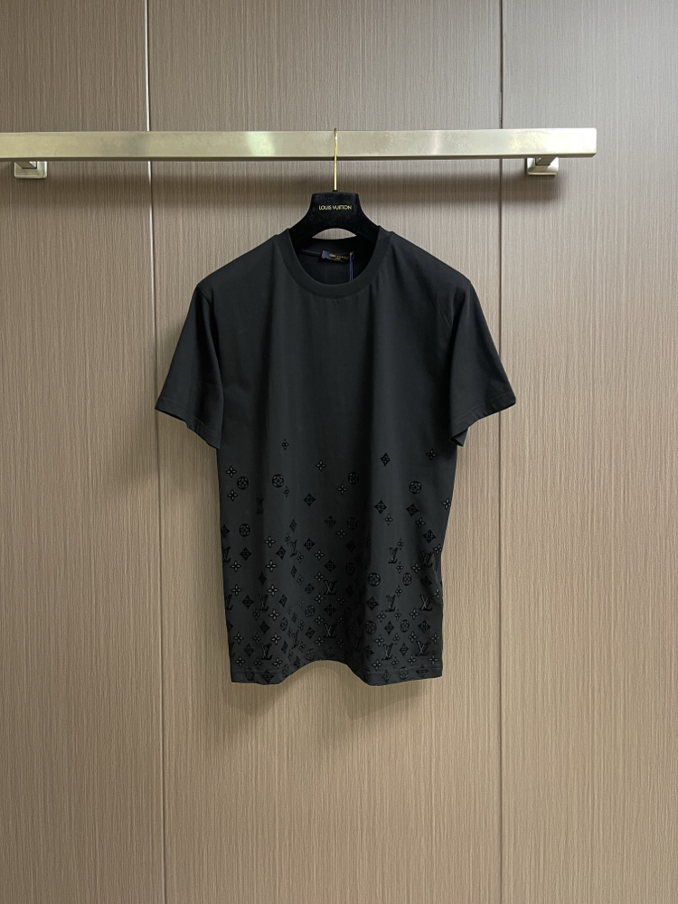 Louis Vuitton Gradient Embossed Crew Neck Short-Sleeve T-Shirt