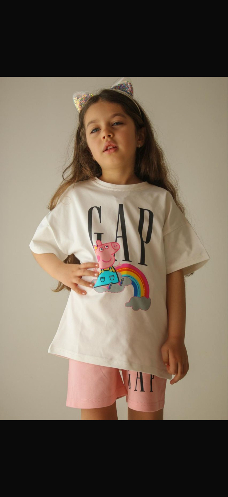 Peppa pig şortlu takım