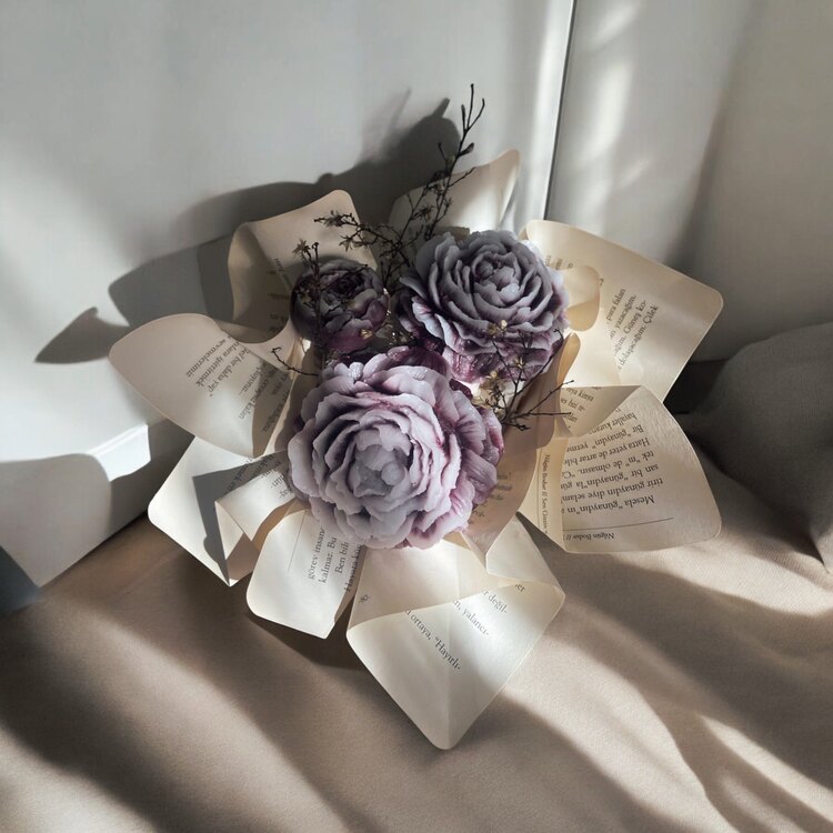 Premium Candle Bouquet Lavander 