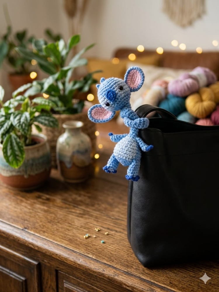 Özgün Tasarım Bükülebilir Stitch Çanta Süsü & Aksesuar (30 cm)