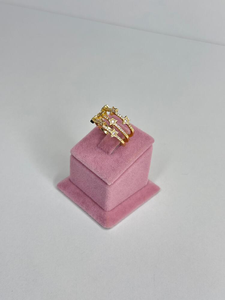 Çoklu Yıldızlı Gold Yüzük