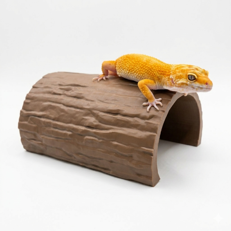 Wood Log Reptile Hide 11X15