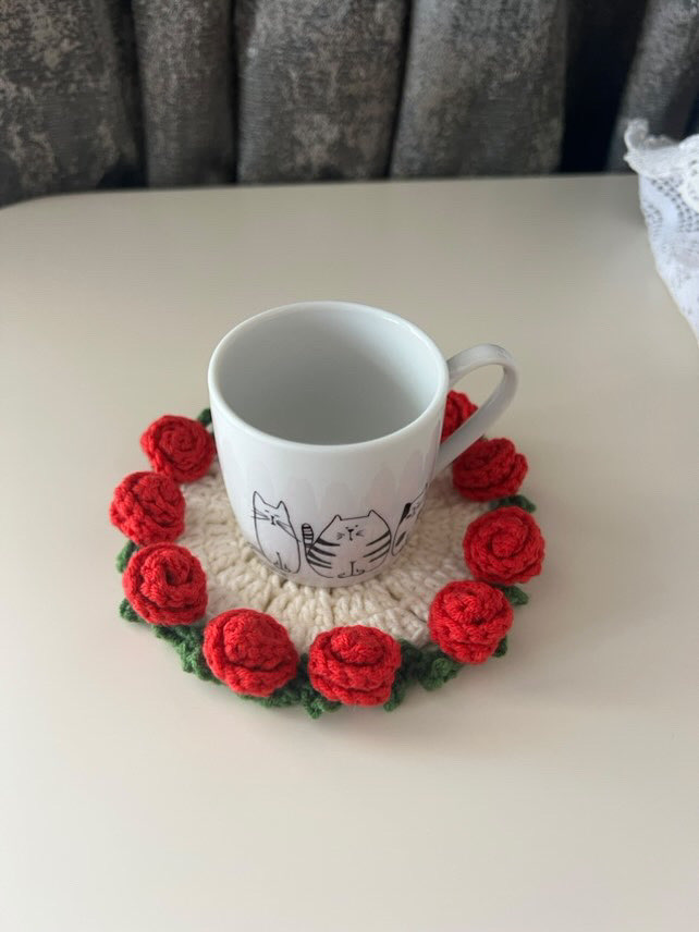Çiçekli Bardak altlığı buket 