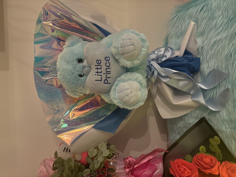 Peluş Buket mavi 