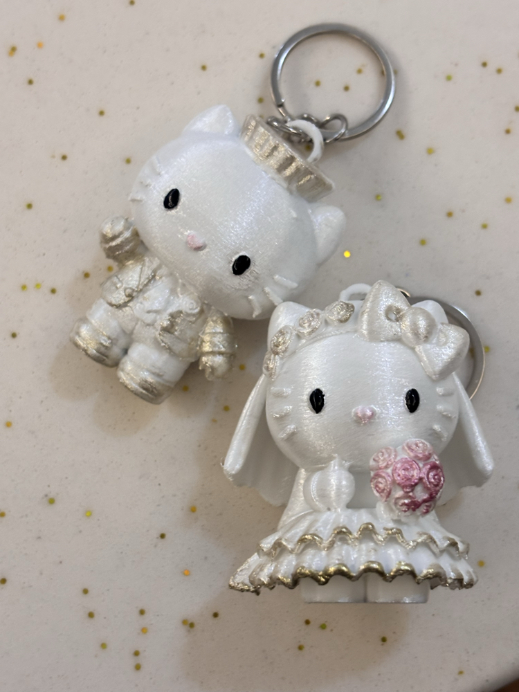 Hello kitty ikili anahtarlık Charm
