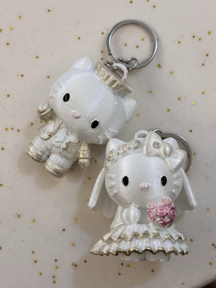 Hello kitty ikili anahtarlık Charm